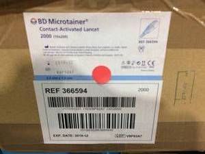 Partial Case BD Microtainer Contact-Activated Lancet 2000 (10x200) 366594