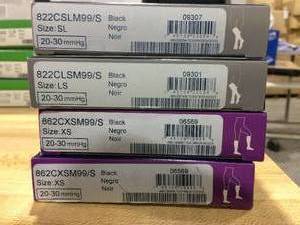 4 Boxes Sigvaris Medical Midtown Microfiber Medical Compression Stockings 822CSLM99S