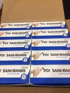 1 Case PDI Sani-Hands Instant Hand Sanitizing Wipes
