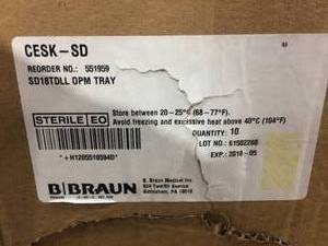 Open Case B. Braun PERIFIX Single Dose Epidural Anesthesia Tray