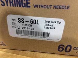 1 Case Terumo Syringes Without Needle 60ccml