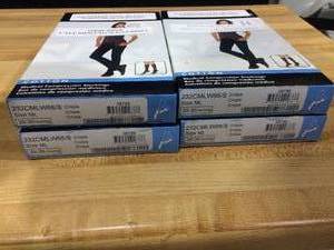 Medical Compression Stockings Cotton Calf Cut Size ML Crispa (4 Pack)