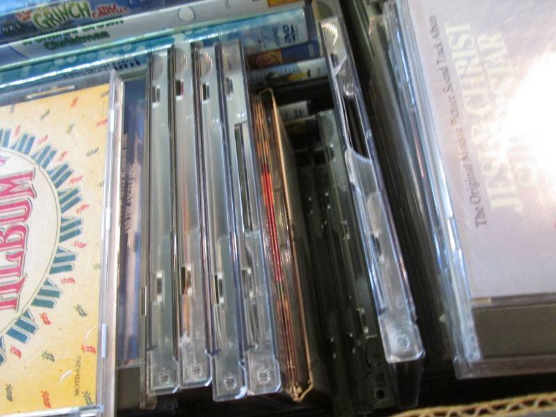 lot 172 image: Box Full of DVDs and CDs  F-3...