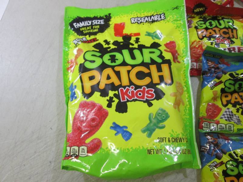 lot 275 image: Assorted Sour Patch Kids Candy Past...
