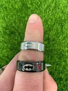 Lot of 2 Batman Rings Size 13 & 14