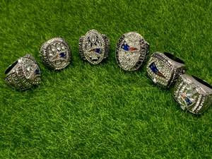 Lot of 6 New England Patriots Replica Rings