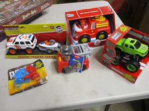 Toy Trucks and Robot Finger Fighter...