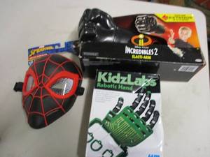 Robotic Hand, Spiderman Mask, and I...