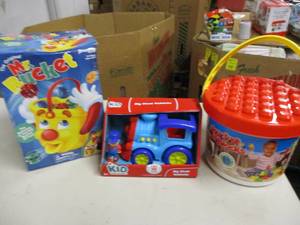 Toy Train, Bucket of Blocks and Mr....