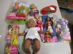 Assortment of Dolls and Christmas S...