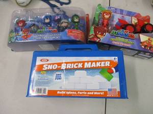PJ Masks Figures and a Snow Brick M...