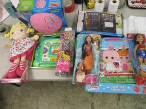 Dolls, Barbies, and Art Sets...