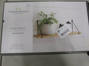 lot 75 image: Threshold 24 inch Wall Shelf...