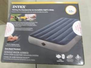 lot 91 image: Intex 10 inch High Twin Airbed open...