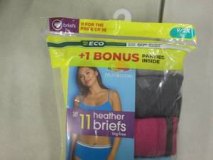 lot 96 image: 11 pk of Heather Briefs Size (...