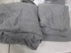 lot 129 image: Heather Gray Jersey King Sheet Set...