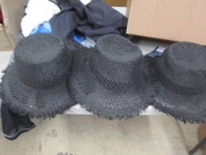 lot 135 image: 3 Adjustable Black Hats...