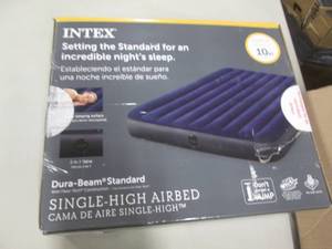 lot 142 image: Intex 10 inch High Queen Airbed ope...