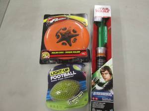 lot 181 image: Light Saber, Football, Frisbee...