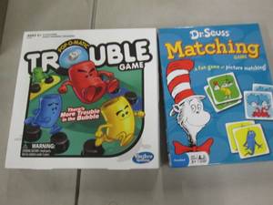 lot 187 image: Trouble, Matching Game...