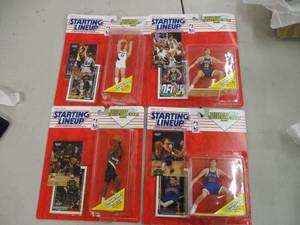 lot 42 image: 4 Collectible Basketball Figures an...