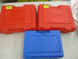 lot 67 image: 3 Lego Cases Plastic...