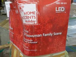 lot 120 image: Home Accents Inflatable 5 ft 6 LED...