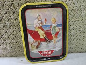 lot 42 image: (FS) Vintage Coca-Cola Metal Tray 1...