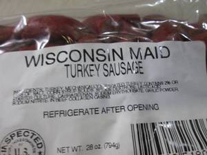 lot 212 image: (B-3) Wisconsin Maid Turkey Sausage...