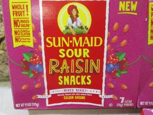 lot 241 image: (B-1) 8 Boxes of Sun-Maid Sour Rais...