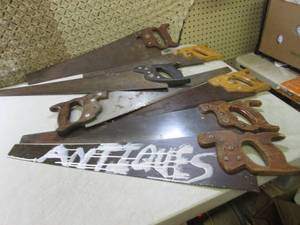 lot 255 image: (EW4) Lot of 7 Vintage Hand Saws...