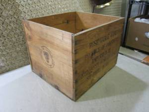 lot 266 image: (D-2) Vintage Wood Crate 16 12 x ...