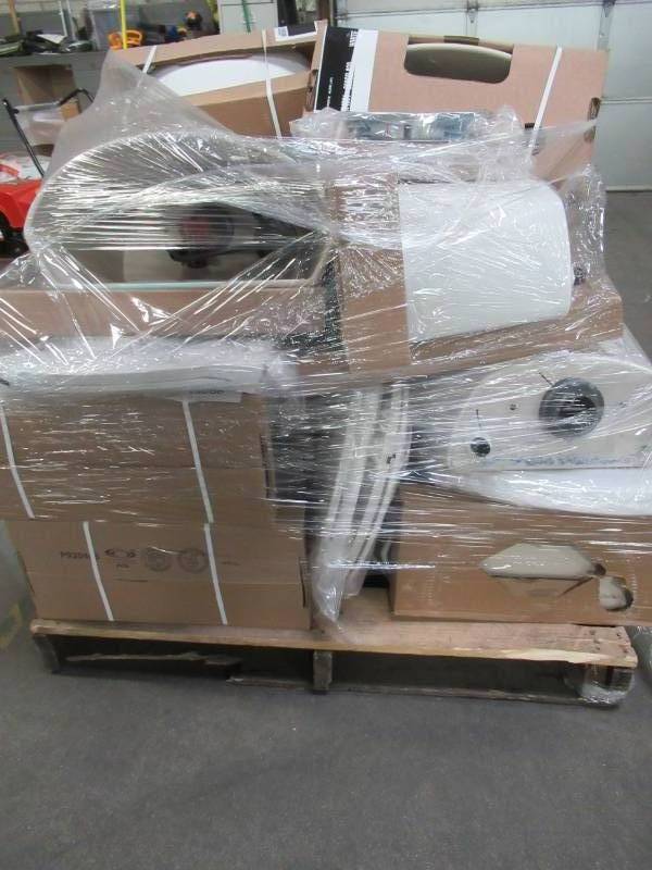 WHOLESALE MIXED PALLET OF MISCELLANEOUS TOILET TANKS AND SEATS - Tanks Have Internal Plumbing, Missing Lids.