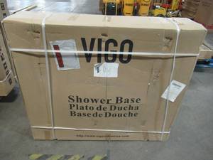 VIGO 32 in. x 40 in. Rectangular Shower Tray in White with Right Drain VG06019WHT3240R