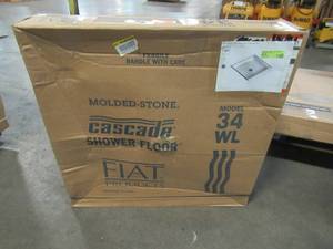 FIAT Cascade 34 in. x 34 in. Single Threshold Shower Floor in White 34WL100