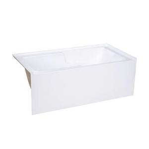 Swiss Madison Voltaire 60 in. x 32 in. Acrylic White, Alcove, Integral, Right-Hand Drain, Apron Rectangular Bathtub in white, SM-AB542