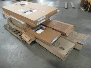 WHOLESALE MIXED PALLET OF MISCELLANEOUS FURNITURE, SHUTTERS, BUILDING MATERIALS AND MORE