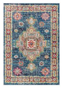 lot 40 image: JOHATHAN Y Bohemian Flair Boho Vintage Medallion NavyRed 3 ft. x 5 ft. Area Rug