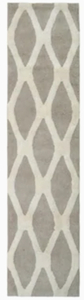 lot 42 image: ALLEN  ROTH Barrbridge 2 x 8 Stone cameo Indoor Trellis Mid-Century Modern Runner