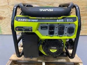 lot 3 image: RYOBI 6,500-Watt Gasoline Powered Portable Generator with CO Shutdown Sensor