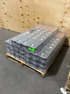 lot 57 image: HOME LEGEND Lot of 25 Cases of-  Gunstock Oak 38 in. Thick x 5 in. Wide x Varying Length Click Lock Hardwood Flooring (19.686 sq. ft.  case).  Retail price is $45.08 per case.