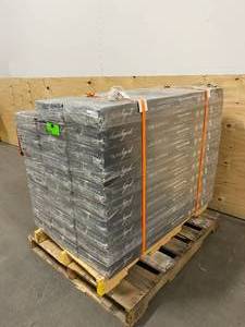 lot 59 image: HOME LEGEND Lot of 29 Cases of-  Hand Scraped Oak Gunstock 38 in. T x 4-34 in. W x Varying Length Click Lock Hardwood Flooring (24.94 sq. ft.  case).  Retail price is $87.04 per case.