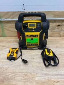 lot 60 image: DEWALT 1400 Peak Amp Jump Starter with Digital Compressor with 140 WATT Power Inverter and Power Drive