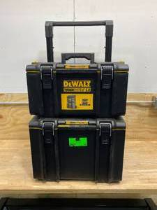 lot 64 image: DEWALT TOUGHSYSTEM 2.0 24 in. Mobile Tool Box with TOUGHSYSTEM 2.0 22 in. Medium Tool Box