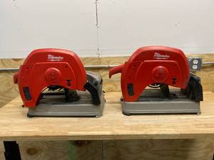 lot 100 image: MILWAUKEE Lot of 2-  14 in. 15 Amp Abrasive Cut-Off Machines