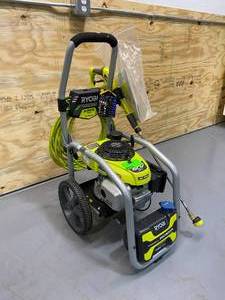 lot 110 image: RYOBI 3300 PSI 2.3 GPM Cold Water Gas Pressure Washer with Honda GCV190 Idle Down