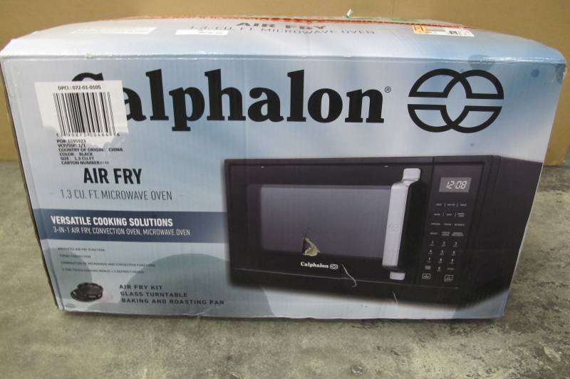 Calphalon 1.3 cu ft 1000W Air Fry Microwave Oven - Matte Black, End Of  Year Housewares, Appliance, Furniture, Construction Blowout!!!