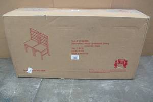 lot 79 image: Set of 2 Wood Ladder Back Dining Chair - Saracina Home