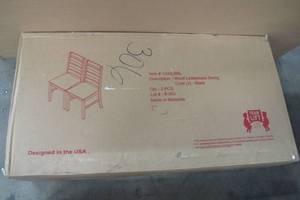 lot 82 image: Set of 2 Wood Ladder Back Dining Chair - Saracina Home