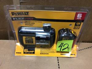 FLEXVOLT 20-Volt60-Volt MAX Lithium-Ion 6.0Ah Battery Pack with Charger by DEWALT in good condition&nbsp